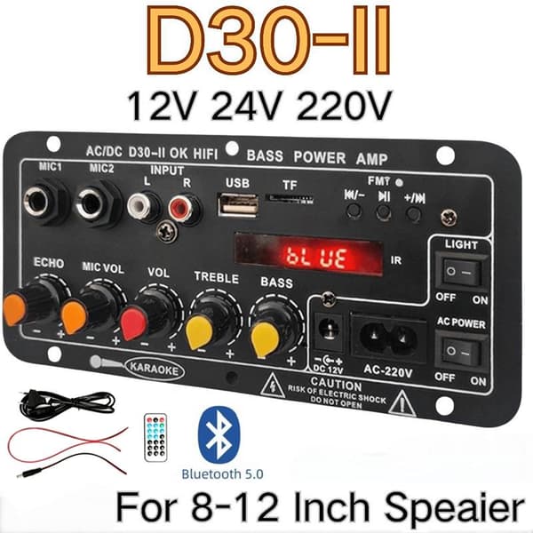 D30 D10 Forstærker 12V24V Højeffektforstærker med Bluetooth Ca D10