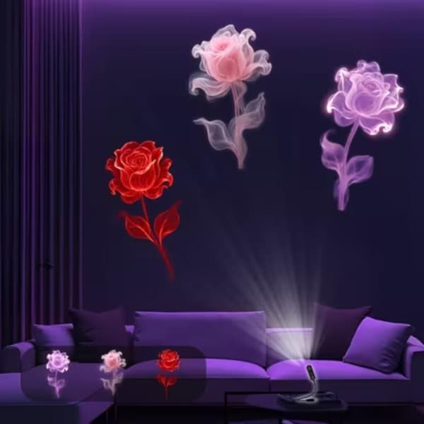 Drømmende blomstermønster USB-projeksjonslys med tre mønstre