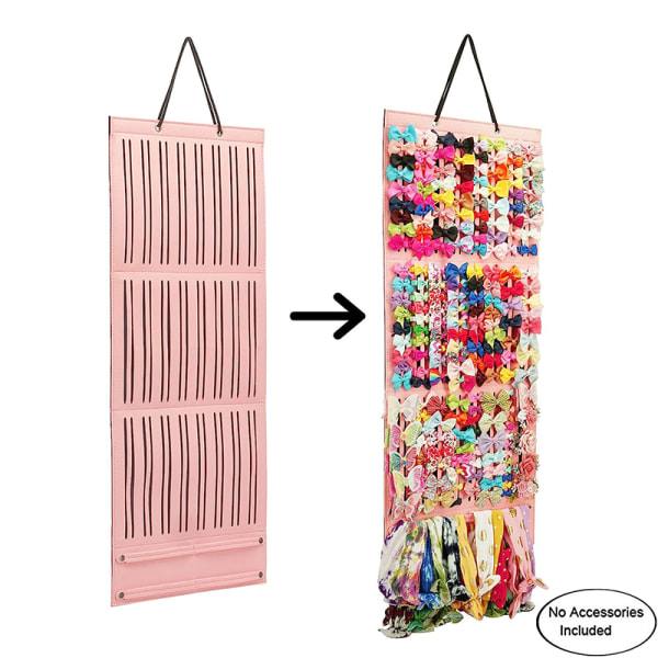 Hårbuer Holder Hårklemmer med stor kapasitet Oppbevaring Henger Organ Pink S