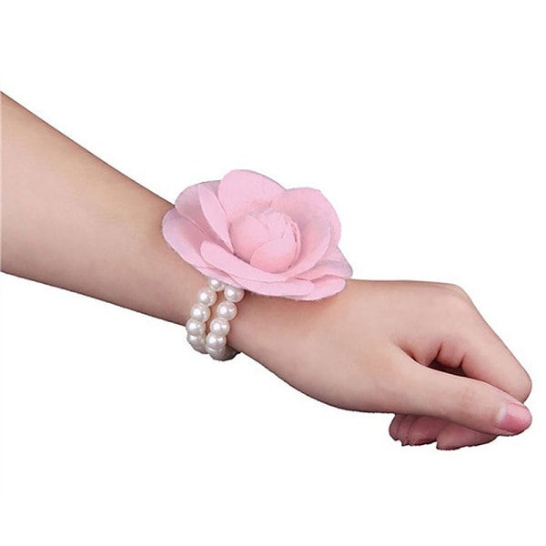 Elegant Luksus Stof Camellia Brocher Flower Badge Pin Vintag Pink