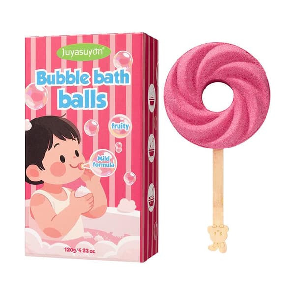 e Lollipop badebombe for morsom badetid Yellow
