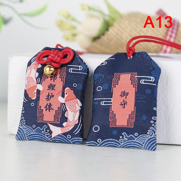 1 stk Broderet velsignelse taske nøglering Omamori Pray Love Health Saf A13