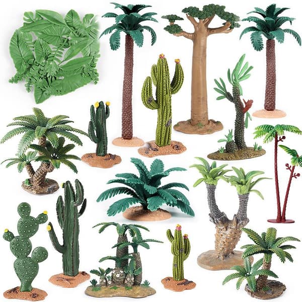 1 st simulerad brödfrukt kokospalm stubbe baobab kaktus A7