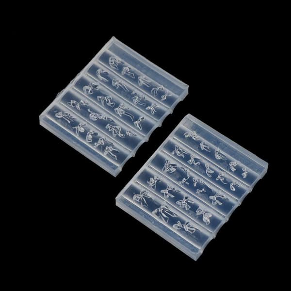 Sløjfe Silikone Neglekunstforme 3D Flere Former Bånd Blonder B
