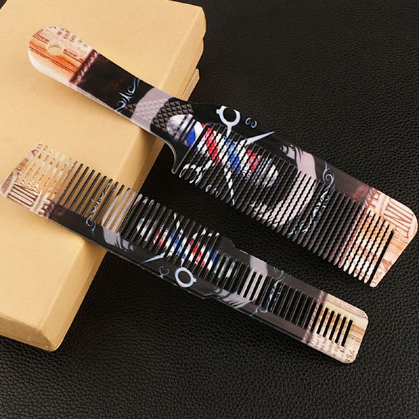 Retro Print Men Styling Tool Flat Top Kam Hår ting Flatt hår 2