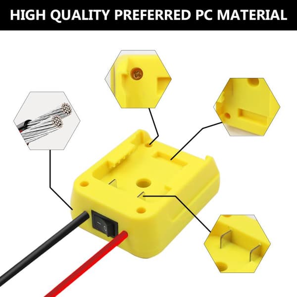 1 kpl Power Wheels -adapteri 14,4V-18V litiumakulle DCB206