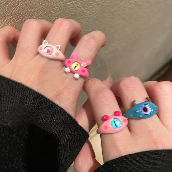n Suosittu e Style Eläinsormus Muoti Persoonallisuus Charm Finger 2