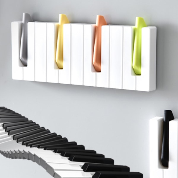 Piano Keys Koukkuripustin Seinään kiinnitettävä vaateripustin Creative Wall  H Black ab67 | Black | Fyndiq