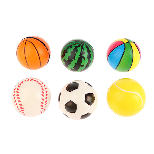 2 stk Legetøjsbold Fodbold Pu Soft Skum Svamp Baseball Legetøj A