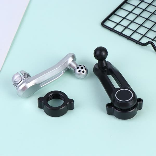 17 mm rund forlengelsesarm roterende stang for bilens luftventil Black