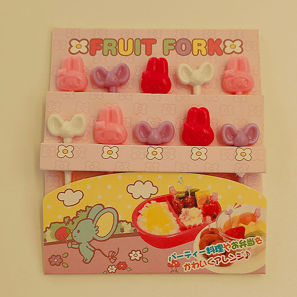 10 kpl Kids Fruit Pick Stick hammastikut Mini hedelmäkakkujälkiruoka