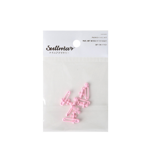 5 st 3D mini metall spik charm retro kors gem form spik Black