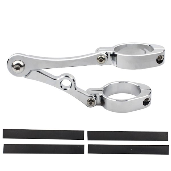 Motorcykel Forlygte Beslag Monteringsklemme 37-41mm Gaffelrør Hold Silver