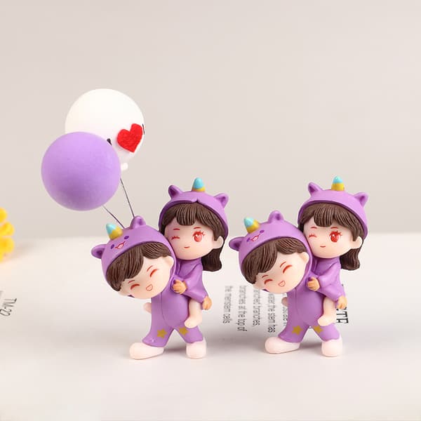 1 Par e Creative Cartoon Purple Pyjamas Parbildekoration O B