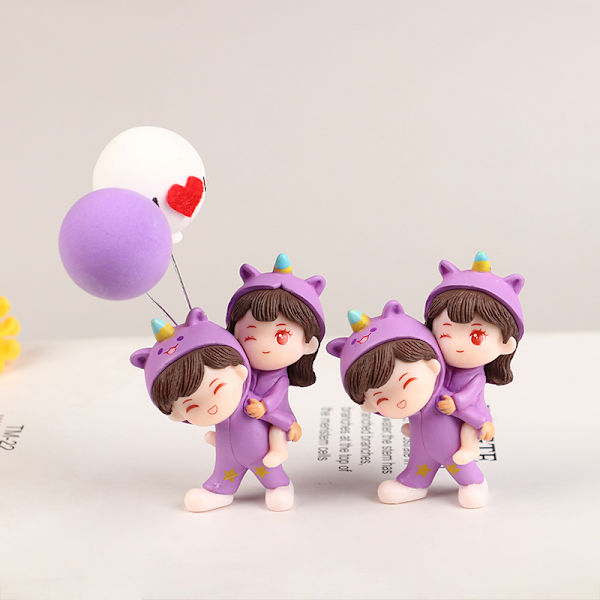 1Pair e Creative Cartoon Purple Pyjama Pariskunta Auton koristelu O C