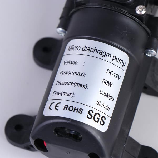 Mini elektrisk membranpump 120PSI 60W 5L/Min Högtrycks Se 3