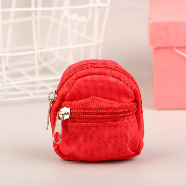 Mini rygsæk nøglering e lynlås skoletaske nøglering til mønt Purs A