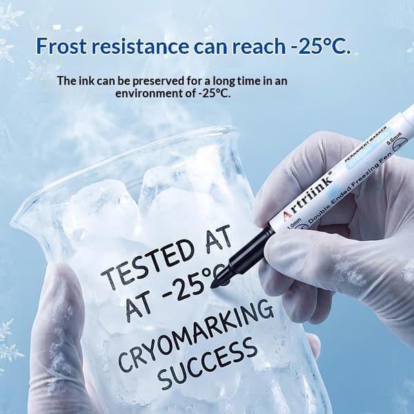 Dubbelsidig fryssäker permanent markör minus 25 grader Celsius Resista Red