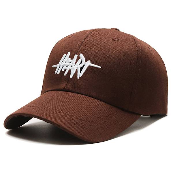 Broderi Brev Höst Vinter Baseball Cap Herr Dam Justerab Brown
