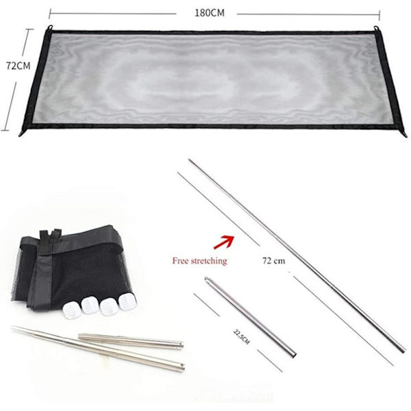 Transportable Pet Barrier Hegn Foldebar åndbar Mesh Dog Gate Pe 180*72cm