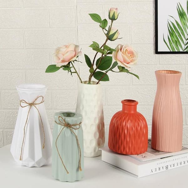 PP Vaser Imitasjon Keramikk Blomsterpotte Bryllup Ramadan Bonsai Ho A2