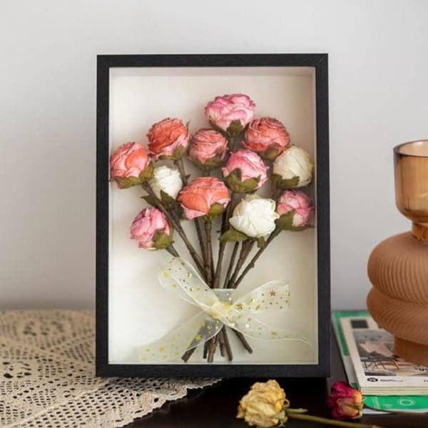 Blomsterram Skuggbox DIY Transparent Plast Trä Skugg B 3
