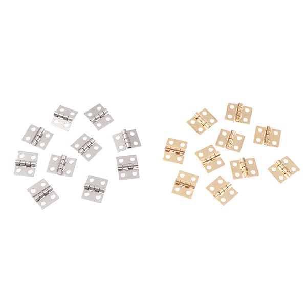 10 stk Messing Mini Dørhengsel Simulering Folding For 1/10 RC Craw Yellow