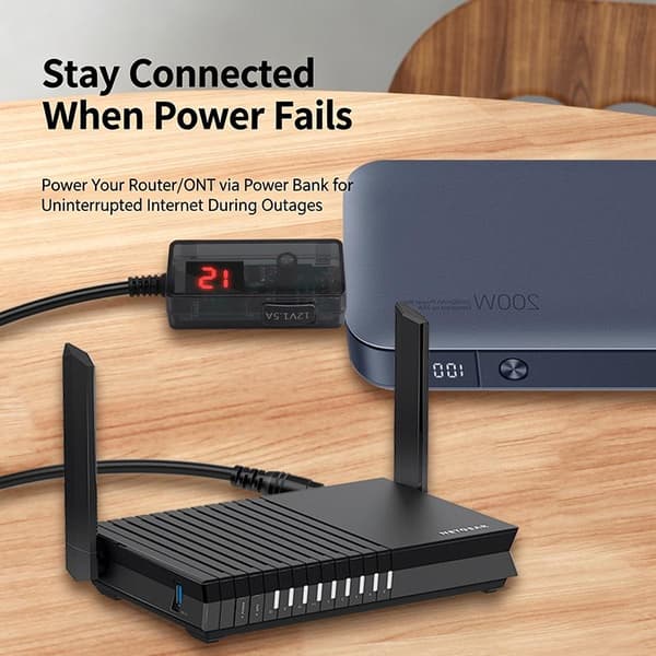 USB strømforsterkerlinje boost-omformeradapter med indikatorlys