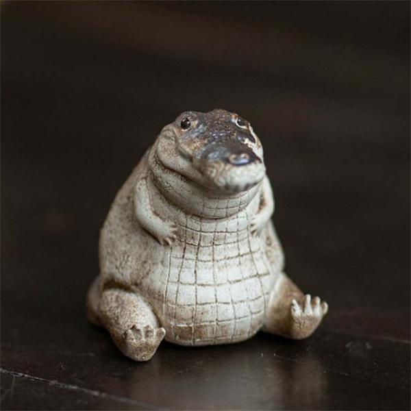 Tea Pet Hienoa työstöä Hieno kaunis, herkkä krokotiili