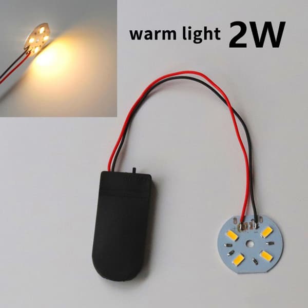 Lampeperle Lysende Lille Pære/Batteriboks Sæt Til Fremstilling Warm light 3