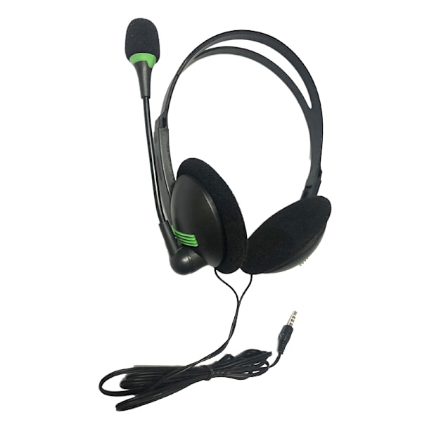 3,5 mm trådbundna hörlurar Universal headset med mikrofonbrus Black