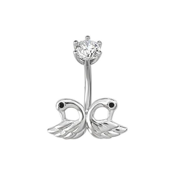 Mode Krystal Rhinestone Navlepiercinger Rustfrit Stål S A14