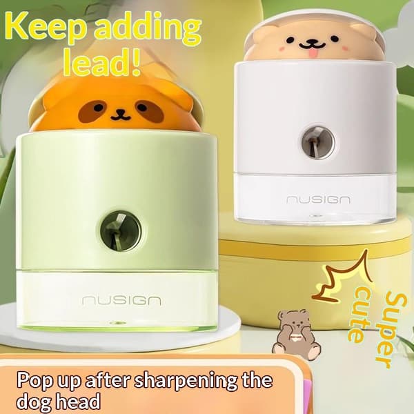 Tecknad e Hund Manuell Mini Pennvässare Brevpapper Present Hand Green