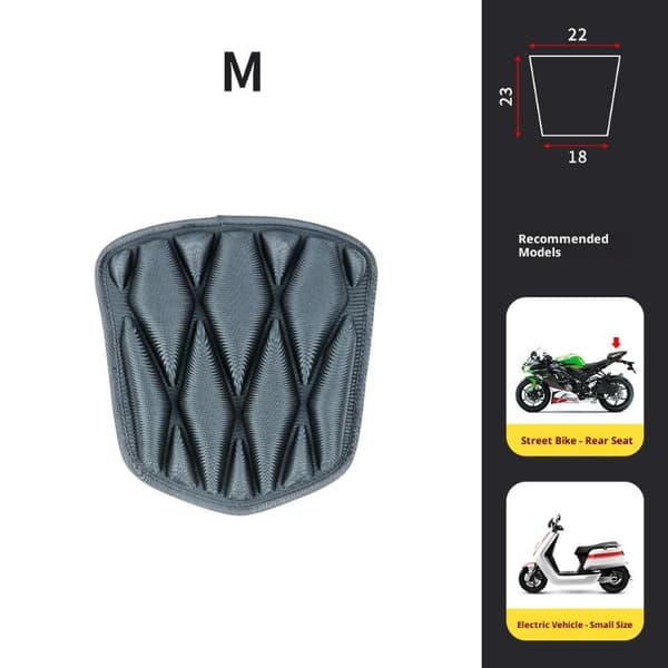 Luftkudde Motorcykelsitsdyna Skydd 3D Komfortkudde M
