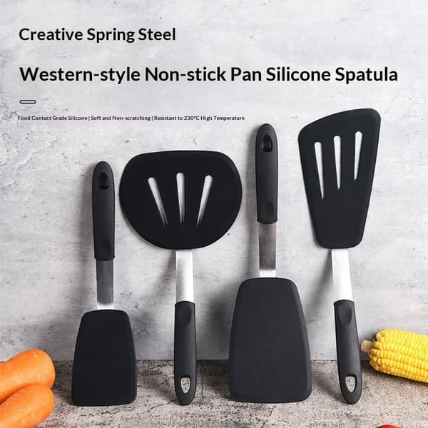 Stekespade i silikon, stekepanne-spade i rustfritt stål B