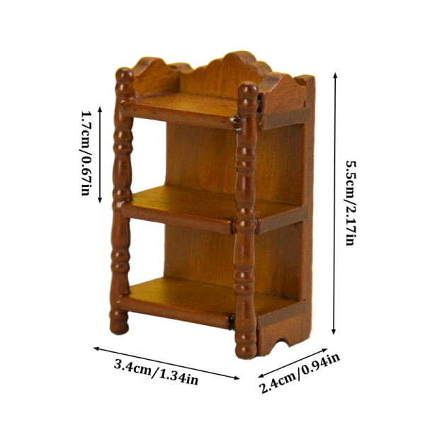 1:12 Dukkehus Miniature Sengebord Opbevaringsstativ Natbord