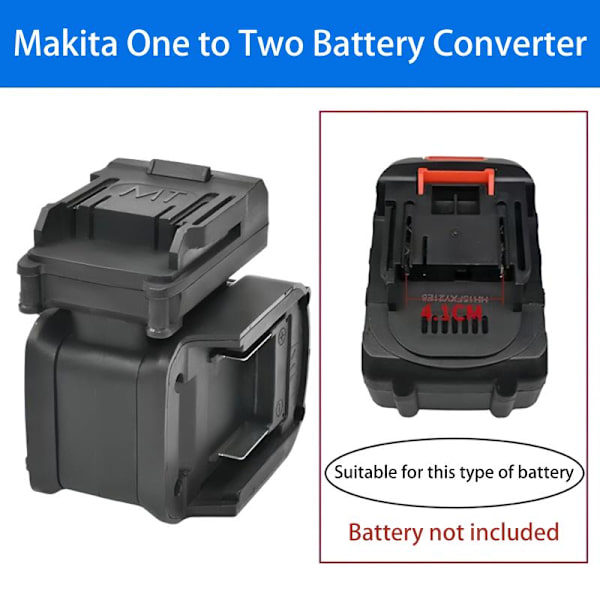 2i1 Parallelkredsløb Batteriadapterkonverter til 18V BL1830 A1 1PC