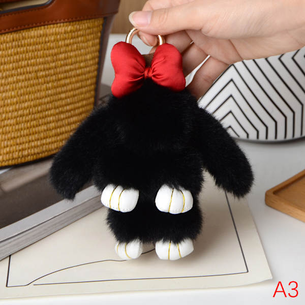 Mini Hair Bow Riipuslaukkuhihna Auton avaimenperä ja Bunny Couple P A3