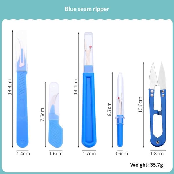 1 SÆT Blå Syning Ripper Kit Med Tråd Ripper Søm Ripper Og A2