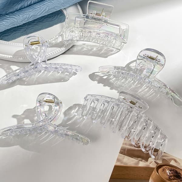 Gradientfarge Hårkloklemmer Geometriske Barrettes Krabbehår A Style7