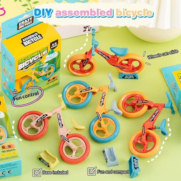 1 stk Mini Sykkel DIY Simulering Balansebil Avtakbar Montering A1