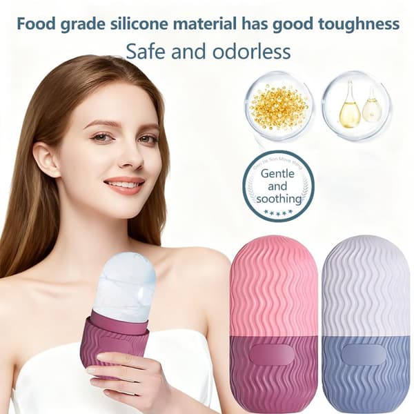 Isform i silikon, isrullmassager för ansiktspåse Blue