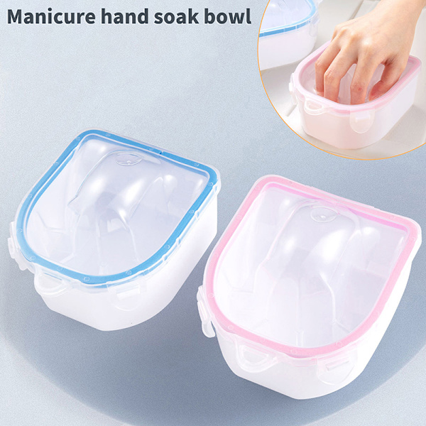 Plastic Tykke Soaker Bowl Manicure Nail Art Gel Polish Fjern Pink