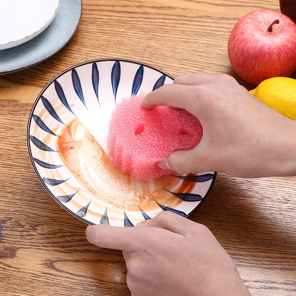 Kreativitet Smiley Magic Oppvasksvamp Husholdning Kitchenwar Pink
