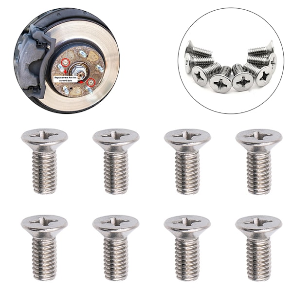Rotorskruvar för bromsskivor i rostfritt stål 93600-06014-0H Retainin 4pcs
