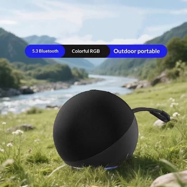 1 sett for Alaxe liten Bluetooth-høyttaler subwoofer sfærisk min A5