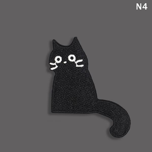 Sort killing broderi patch tegneserie e patches DIY tøj Sh 4