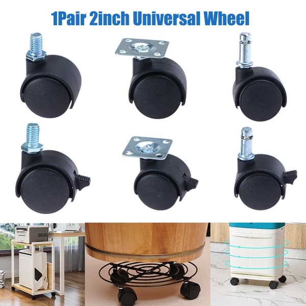 1 par 2 tommers universalhjul Svingbare trinseruller rullestol Ca B 1Pair