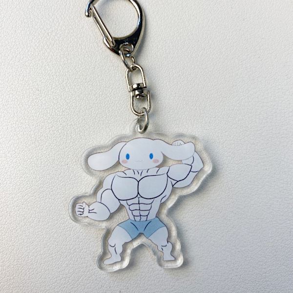 Hauska sarjakuva-animefiguuri akryyli-avaimenperä reppu parikynä A2