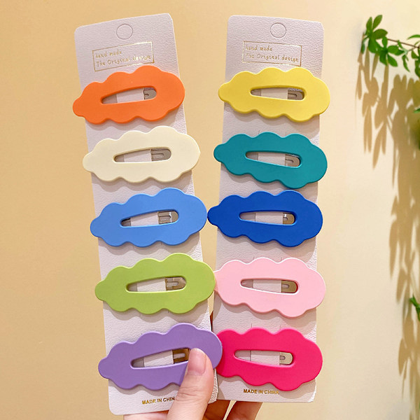 2stk e n Hår Sideclips Cloud BB Hårnål Til Damer Piger Gave Orange